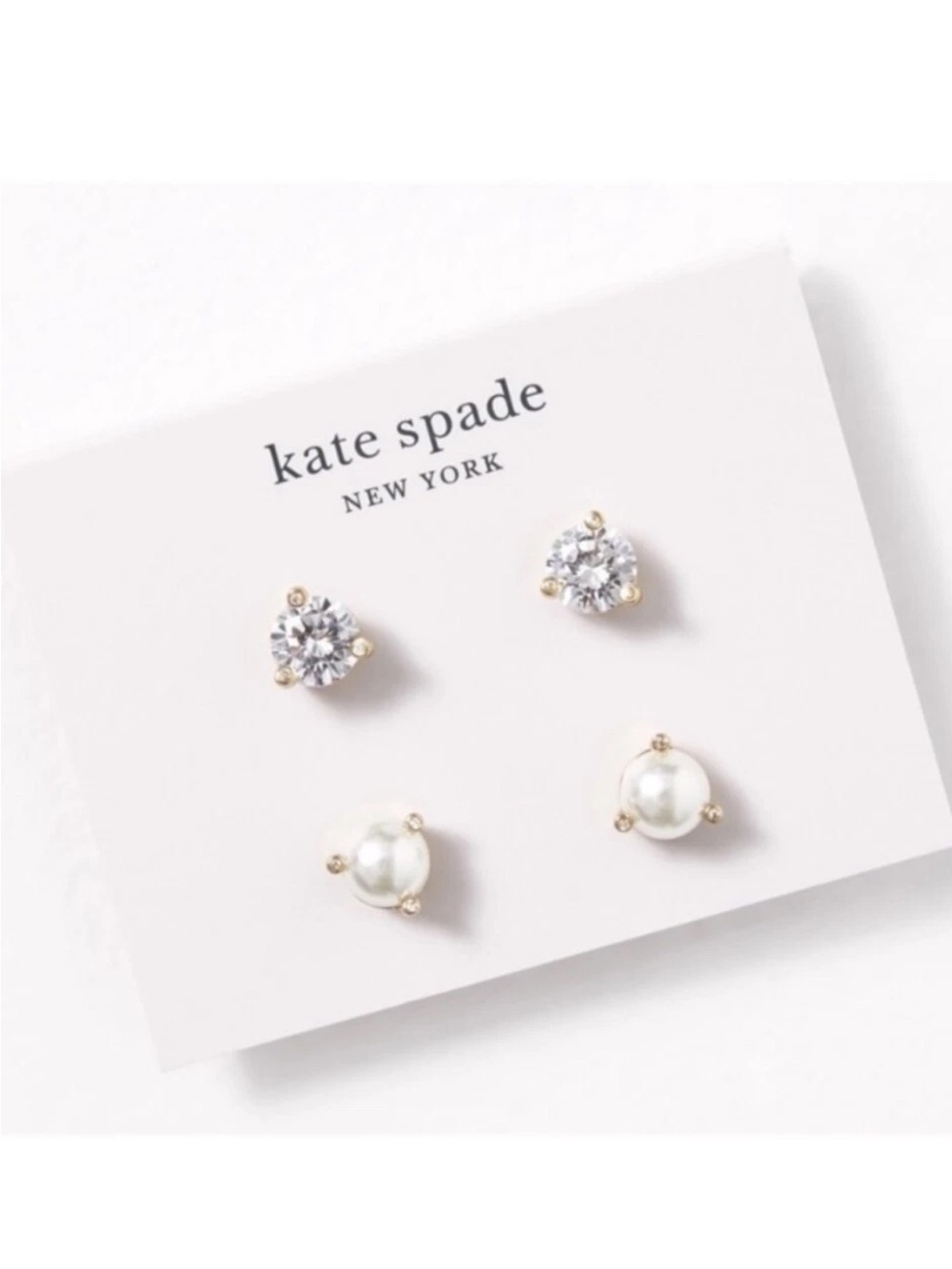 KATE SPADE $68 • 2 pairs • Rise and Shine stud earrings set brand new with tags